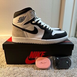 JORDAN 1 HIGH BLEACHED CORAL MENS SIZE 10.5 - black white grey - NEW NEVER WORN